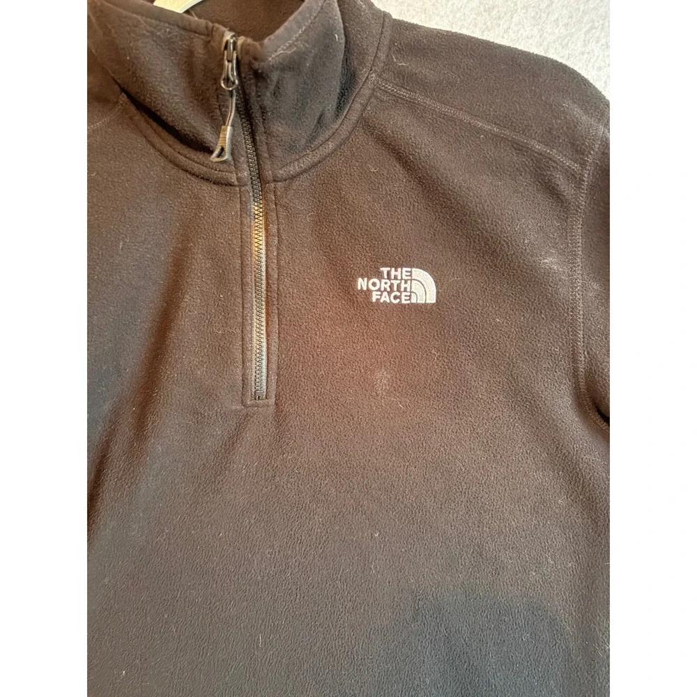 The North Face Mens Fleece‎ 1/4 Zip Pullover Black Size S
